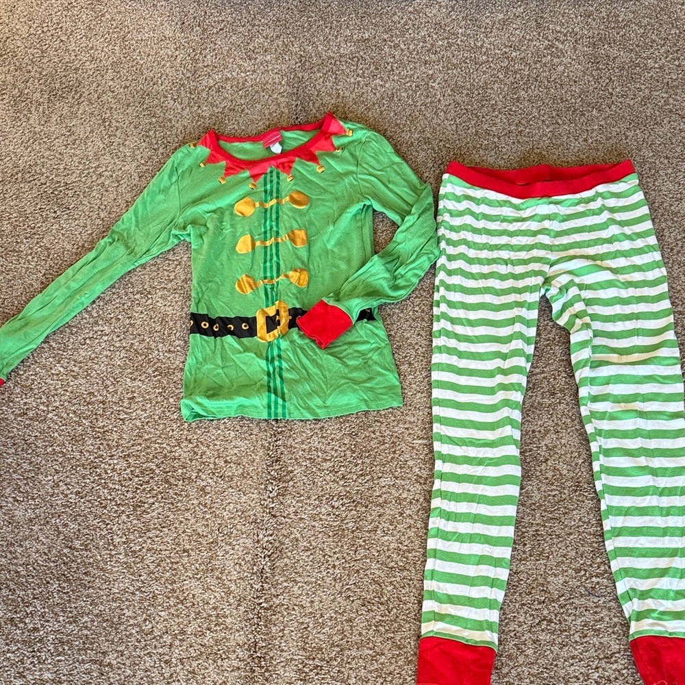 Wondershop Green and Red Elf Pajama Set